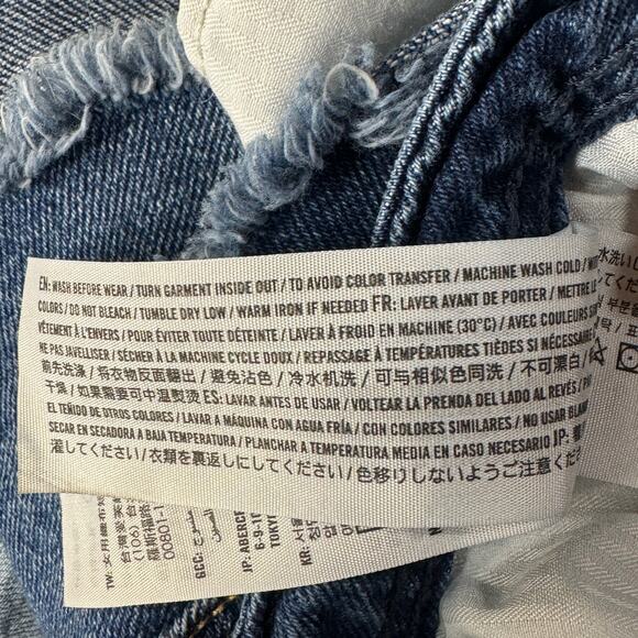 Hollister JRS SZ 9 High-Rise Boyfriend Jean Shorts Button-Fly Distressed Frayed - Picture 10 of 10